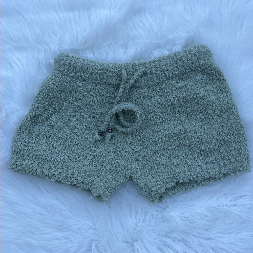🆕 POL Cozy Soft Shorts Green Size Small Drawstring